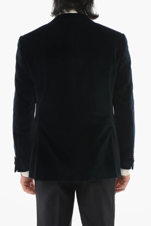 Blazer Monopetto ACADEMY CERIMONIA In Velluto Con Revers In Satin A Lancia>Corneliani Hot