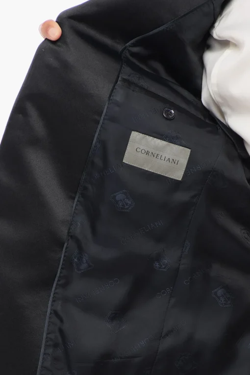 Blazer Monopetto ACADEMY CERIMONIA In Velluto Con Revers In Satin A Lancia>Corneliani Hot