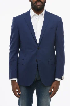 Blazer Monopetto ACADEMY In Lana Con Tasche Ad Aletta>Corneliani Best