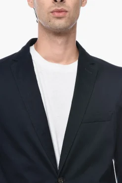Blazer Monopetto Con Tasche Ad Aletta></noscript>Burberry Fashion