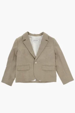 Blazer Monopetto in Cotone e Lino>Bonpoint New