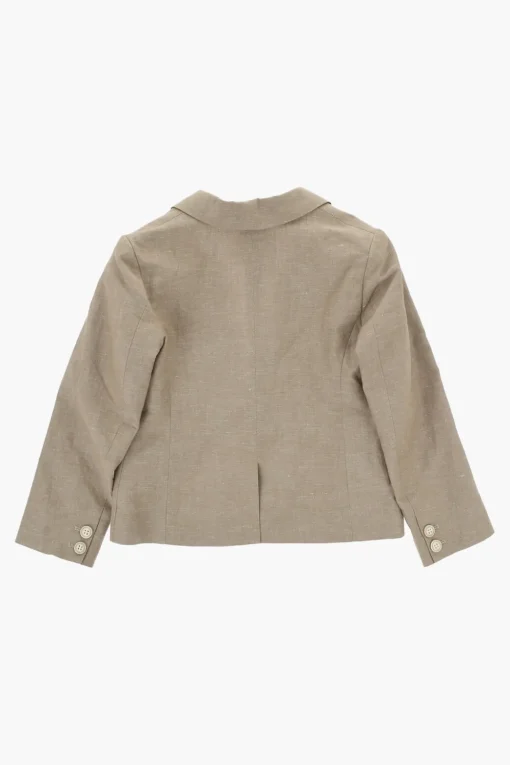 Blazer Monopetto in Cotone e Lino>Bonpoint New