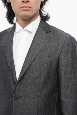 Hot Blazer Monopetto In Chambray Uomo Giacche