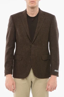 Outlet Blazer Monopetto In Lana Con Tasche Ad Aletta Uomo Giacche