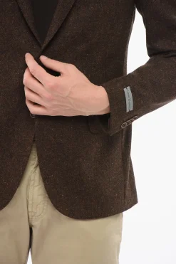 Outlet Blazer Monopetto In Lana Con Tasche Ad Aletta Uomo Giacche