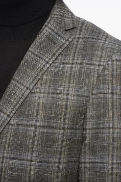 Best Blazer Monopetto In Misto Lana Motivo A Quadri Con Tasche A Toppa Uomo Giacche