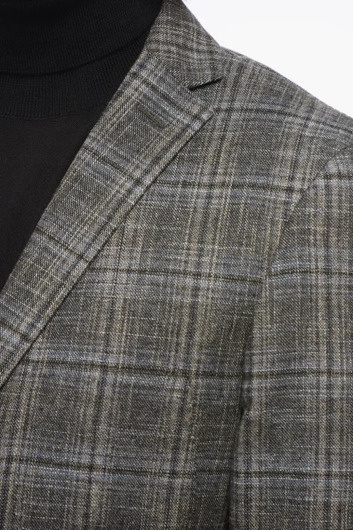 Best Blazer Monopetto In Misto Lana Motivo A Quadri Con Tasche A Toppa Uomo Giacche