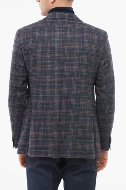 Online Blazer Monopetto In Misto Lana Motivo A Quadri Con Tasche A Toppa Uomo Giacche