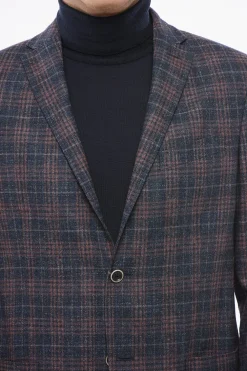 Online Blazer Monopetto In Misto Lana Motivo A Quadri Con Tasche A Toppa Uomo Giacche