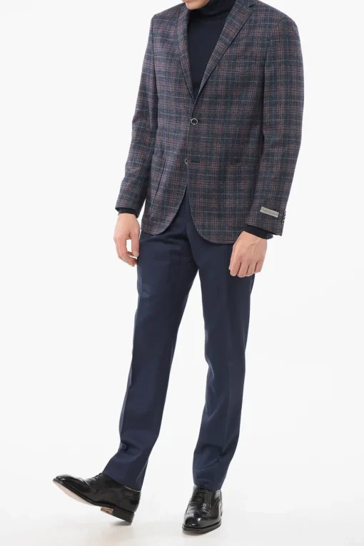 Online Blazer Monopetto In Misto Lana Motivo A Quadri Con Tasche A Toppa Uomo Giacche
