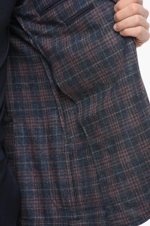 Online Blazer Monopetto In Misto Lana Motivo A Quadri Con Tasche A Toppa Uomo Giacche