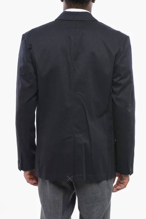 Blazer Monopetto in Misto Cotone con Tasche a Toppa>RAG&BONE Fashion