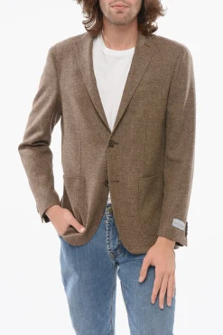 Blazer Monopetto In Misto Lana E Cashmere>Nino Danieli Fashion
