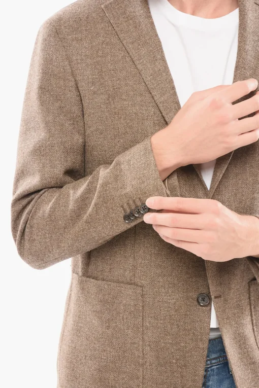 Blazer Monopetto In Misto Lana E Cashmere>Nino Danieli Fashion