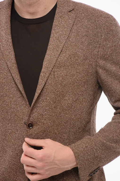 Blazer Monopetto In Misto Lana Con Tasche A Toppa>Nino Danieli Online