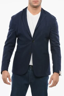 Online Blazer Monopetto SPORTSWEAR In Misto Seta Con Tasche A Toppe Uomo Giacche