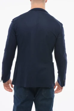 Online Blazer Monopetto SPORTSWEAR In Misto Seta Con Tasche A Toppe Uomo Giacche