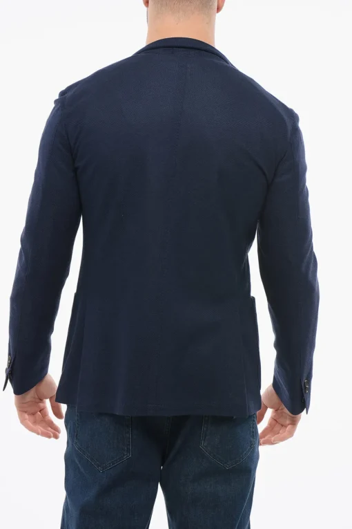Online Blazer Monopetto SPORTSWEAR In Misto Seta Con Tasche A Toppe Uomo Giacche