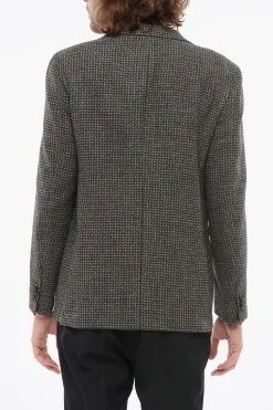 Blazer Motivo a Quadri con Tasche a Toppa>Nino Danieli Fashion