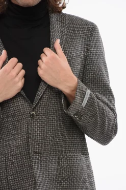 Blazer Motivo a Quadri con Tasche a Toppa></noscript>Nino Danieli Fashion