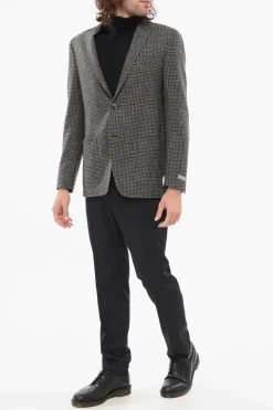 Blazer Motivo a Quadri con Tasche a Toppa></noscript>Nino Danieli Fashion