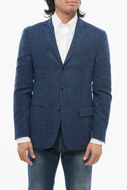 Blazer Motivo Glen Plaid con Tasche ad Aletta>Nino Danieli Discount