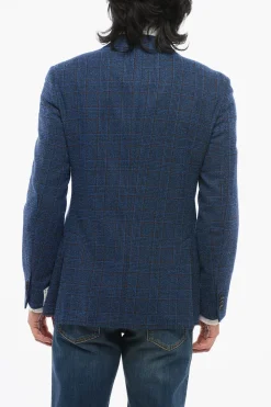 Blazer Motivo Glen Plaid con Tasche ad Aletta>Nino Danieli Discount