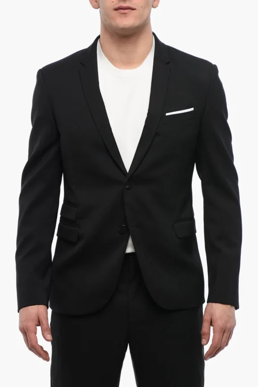 Online Blazer Narrow Fit CONSTRUCTED con Rever Classico Uomo Giacche