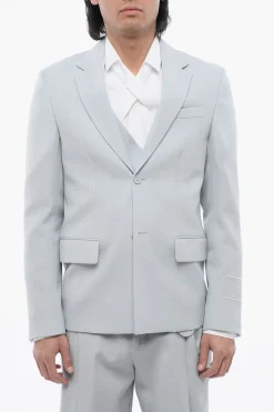 Blazer Relax Fit Con Tasche Ad Aletta>Off-White Discount