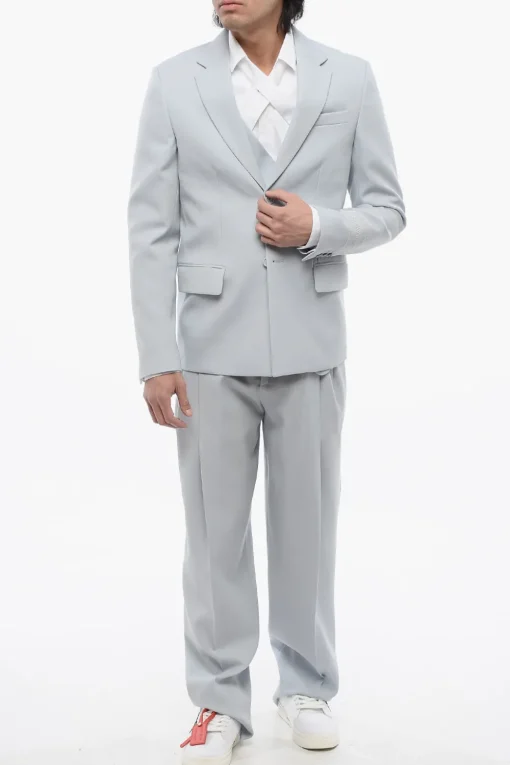 Blazer Relax Fit Con Tasche Ad Aletta>Off-White Discount