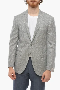 Sale Blazer Semifoderato ACADEMY in Misto Lana Tweed Uomo Giacche