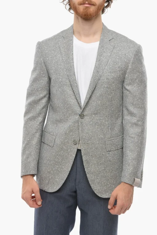 Sale Blazer Semifoderato ACADEMY in Misto Lana Tweed Uomo Giacche