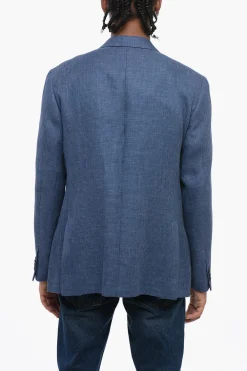 Blazer Semifoderato in Misto Lino Jacquard>Nino Danieli New