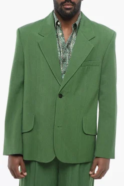 Discount Blazer Semifoderato LES SCULPTURE in Misto Lino Uomo Giacche