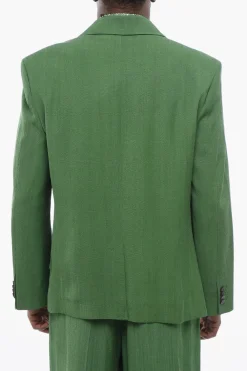 Discount Blazer Semifoderato LES SCULPTURE in Misto Lino Uomo Giacche