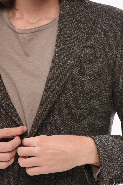 Blazer Semi-foderato Monopetto In Misto Lana>Nino Danieli Best