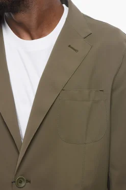 Blazer Sfoderato in Tessuto Stretch con Tasche a Toppa></noscript>Herno Sale