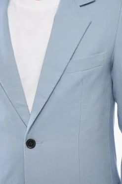 Clearance Blazer Slim Fit in Cotone Twill con Tasche ad Alettta Uomo Giacche