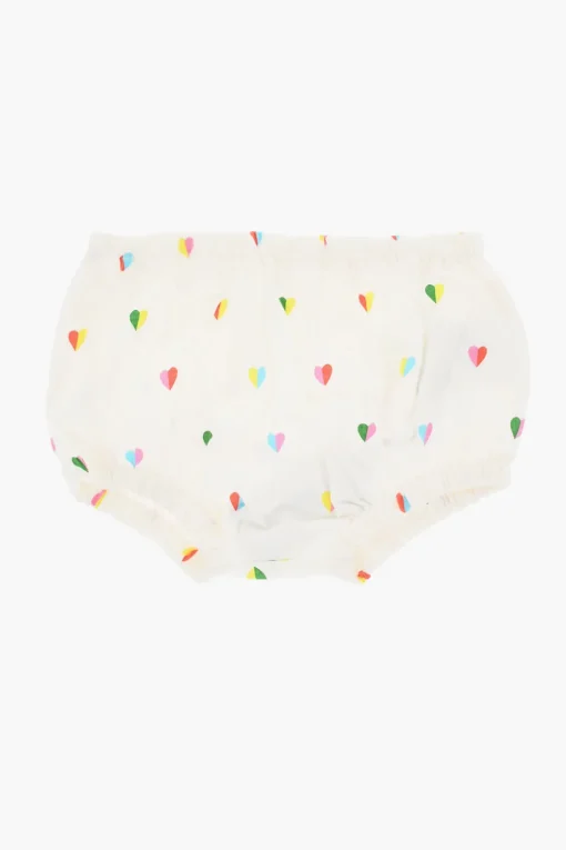 Bloomer in Cotone Leggero con Stampa Cuori All-Over>Stella McCartney Kids Online