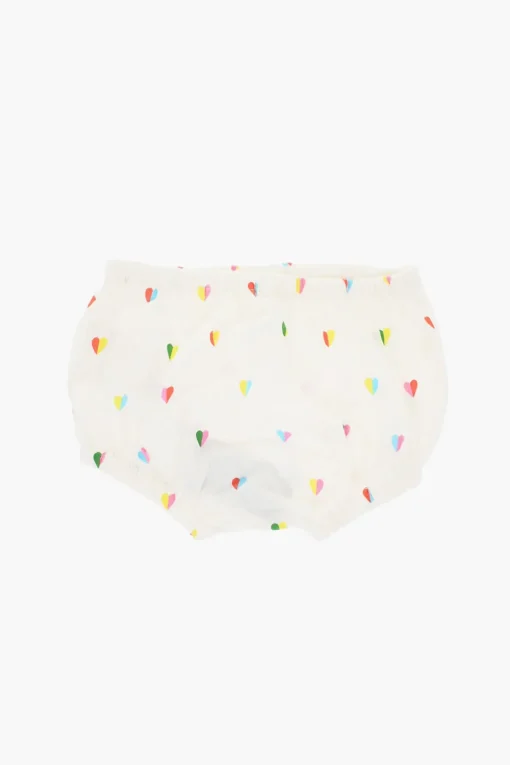 Bloomer in Cotone Leggero con Stampa Cuori All-Over>Stella McCartney Kids Online