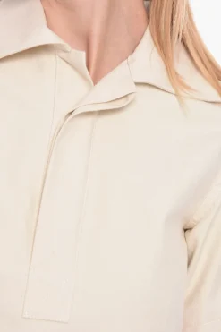 Blusa a Maniche Corte in Cotone con Bottoni Nascosti></noscript>Bottega Veneta Best