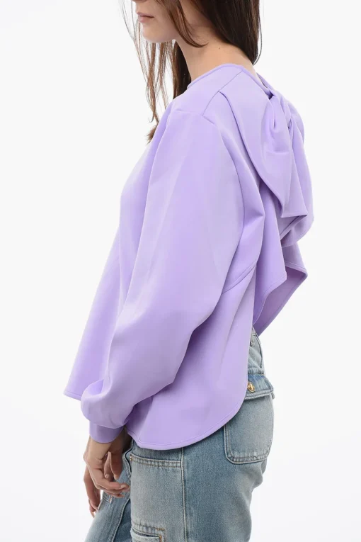 Online Blusa A Maniche Lunghe BACK BOW Con Volant Donna Camicie