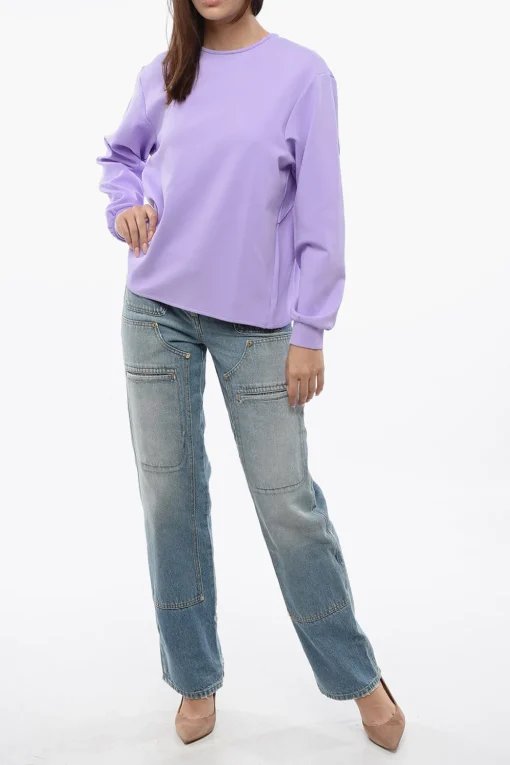 Online Blusa A Maniche Lunghe BACK BOW Con Volant Donna Camicie