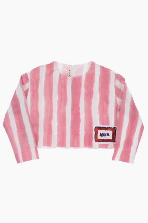 Blusa a Righe Bicolore con Chiusura Zip>Marni Kids Online