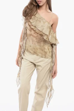 Sale Blusa Asimmetrica Monospalla Donna Camicie