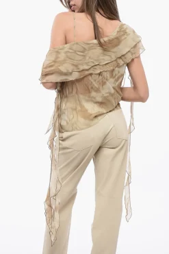 Sale Blusa Asimmetrica Monospalla Donna Camicie