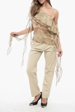 Sale Blusa Asimmetrica Monospalla Donna Camicie