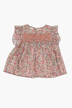 Online Blusa FIDJI A Motivo Floreale con Drappeggio Abbigliamento