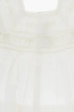 New Blusa FLOWER In Cotone a Pieghe Abbigliamento