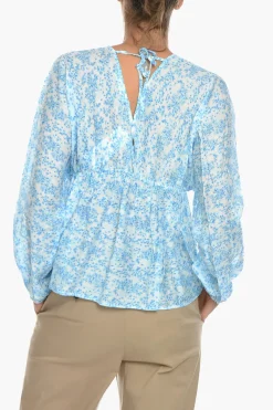 Blusa GERTRUD In Motivo Floreale con Manica a Sbuffo>Samsoe Samsoe Discount